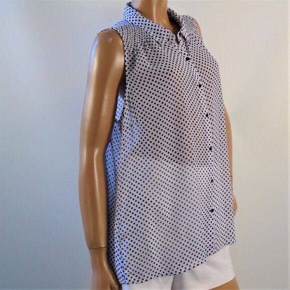 Polka Dot Sleeveless Blouse a.n.a. A New Approach - Picture 8 of 10